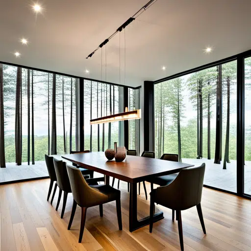 Lake-View-Prefab-Cottage-Design-Beautiful-Dining-Room