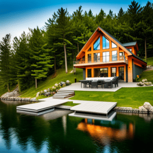 Prefab-Cottages-For-Sale-Ontario-Modern-Affordable-Prefab-Cottage-Exterior-In-Dense-Forest-in-Ontairo-Unique-Design-Example