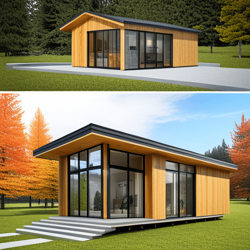 Prefab-Cabins-Ontario-Picture-of-two-prefab-wooden-cabins-in-Ontario