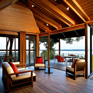 Modern Prefab Cottages Ontario with beautiful balcony area