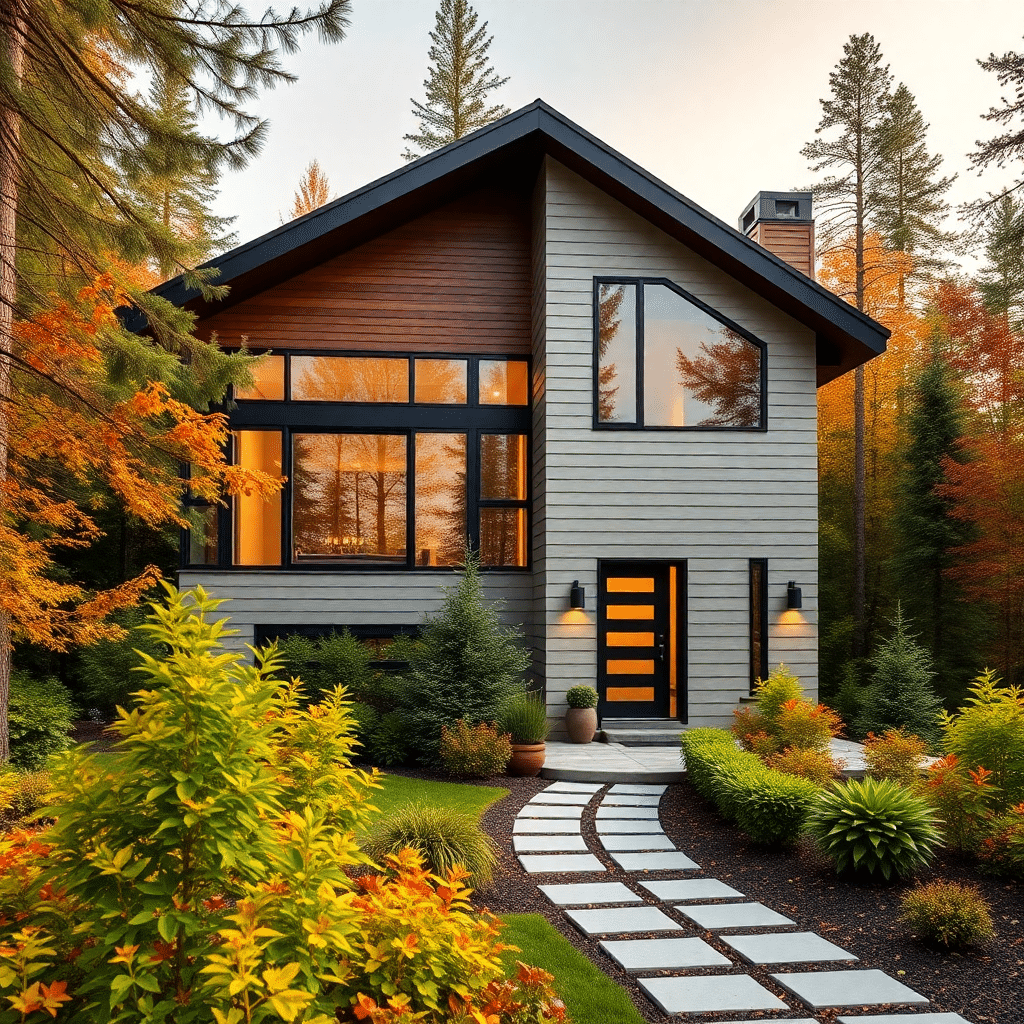 Prefab-Cottage-Kits-Ontario-Beautiful-Stylish-Modern-Cabin-Builders-Plans-Exterior-Design-Example-in-Ontario