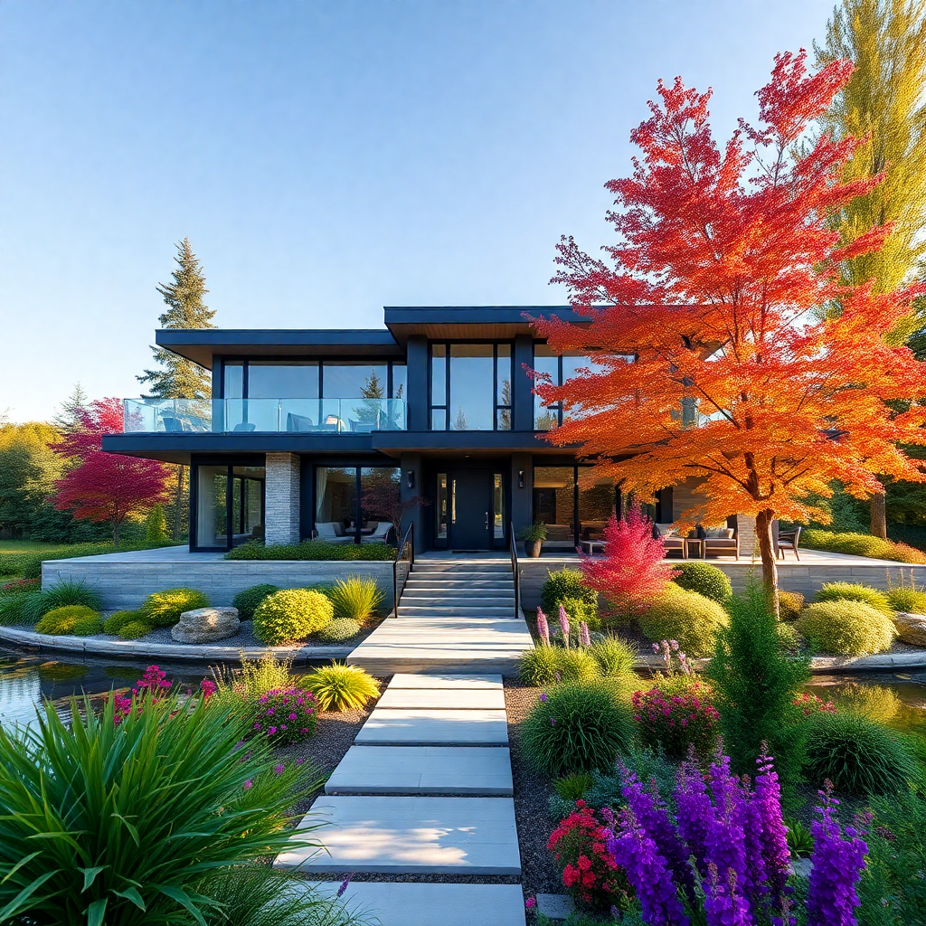 Prefab-Cottages-Muskoka-Beautiful-Modern-Prefab-Cottage-Home-Stylish-Exterior-Unique-Design-in-Muskoka-Ontario-Canada