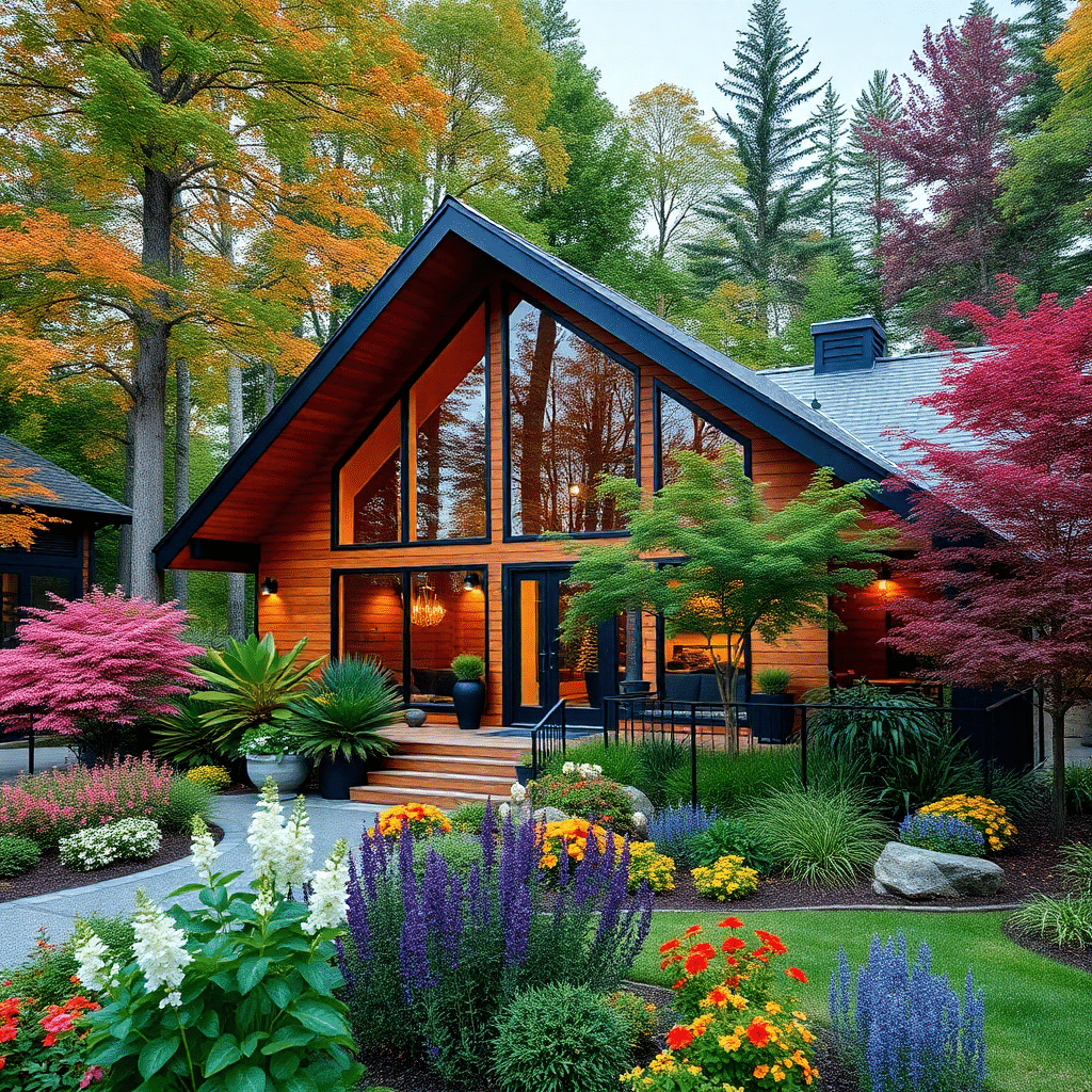 Prefabricated-Cabins-Ontario-Beautiful-Affordable-Prefab-Cabin-Rustic-Exterior-Unique-Design-Example-on-waterfront-in-Ontario-Canada