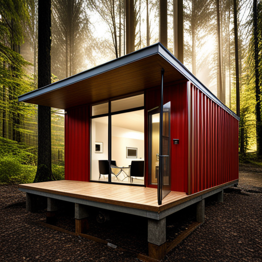 Prefabricated-Cabins-Ontario-Red-Exterior-Cabin-Design