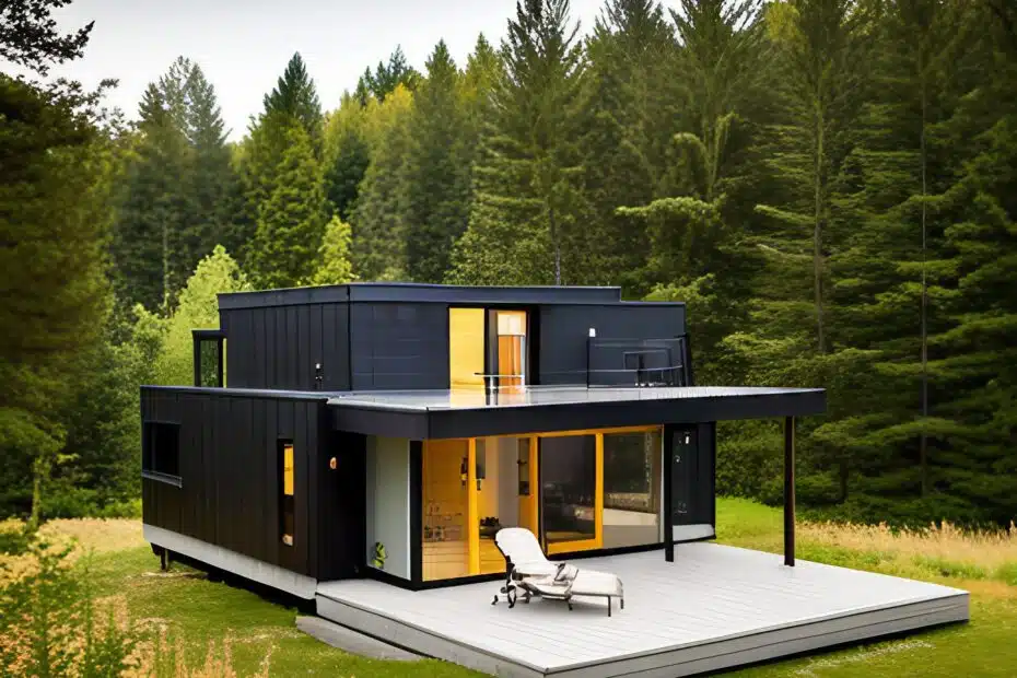 Small-Prefab-Homes-Ontario-Beautiful-Woodland-Modern-Design