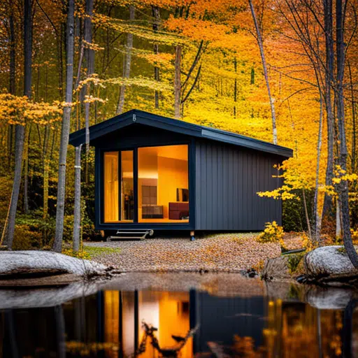 prefab-cabin-kits-ontario-Beautiful-Affordable-Prefab-cabin-kit-Design-in-Ontario-During-Autumn-Example
