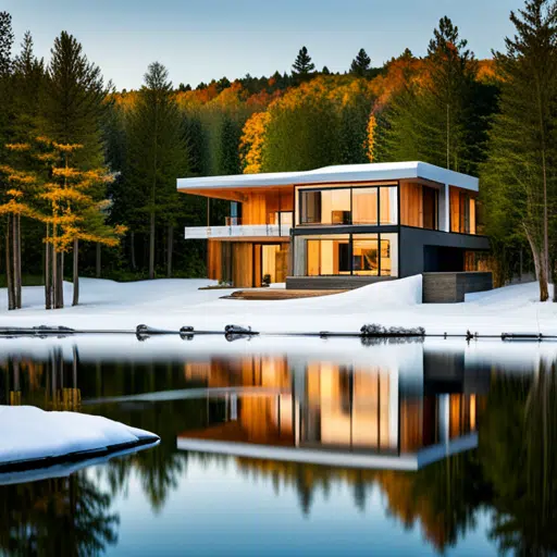 prefab-cottages-london-Ontario-Beautiful-Affordable-Prefab-Cottages-Design-in-Ontario-in-snow-Example