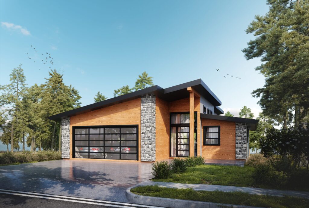 Prefab cottages Muskoka 2707 sq ft premium four-season modular home by My Own Cottage with expansive windows and large waterfront design on Canadian Shield lot Ontario 2026