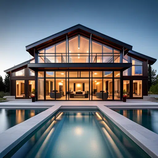 Best-Prefab-Homes-Ontario-Beautiful-exterior-design-with-pool