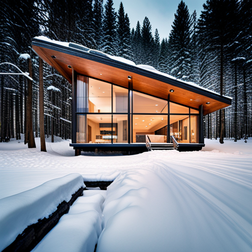 Modern-Prefab-Homes-Ontario-Exterior-During-Winter