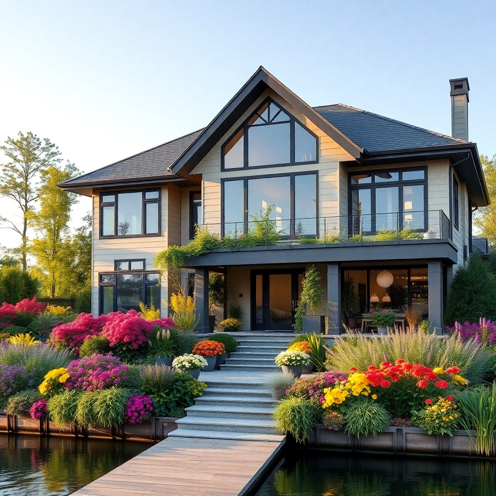 prefab-homes-ontario-for-sale-Beautiful-Luxury-Modern-Affordable-prefab-Home-Stylish-Exterior-Unique-Design-on-lakefront-in-Ontario-Canada