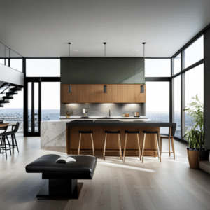 Prefab-Cottages-Huntsville-Beautiful-Luxurious-Modern-Prefab-Cottage-Kitchen-Interior-Design-Example