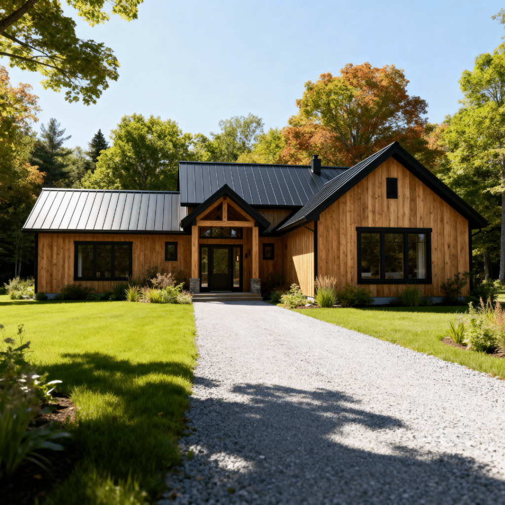 Cottage builder Ottawa showcasing proper foundation work, grading, and setbacks on a custom-built cottage