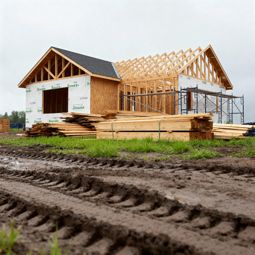 Cottage building permits required for construction projects in Ottawa shown on an approved cottage site