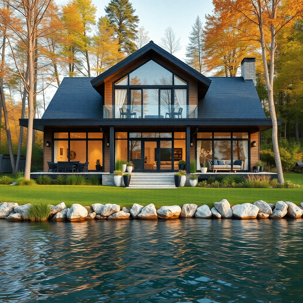 prefab-cottages-Kawartha-Lakes-Beautiful-Modern-Affordable-Prefab-Cottage-Home-Stylish-Exterior-Design-Example-in-Kawartha-Lakes-Ontario-Canada