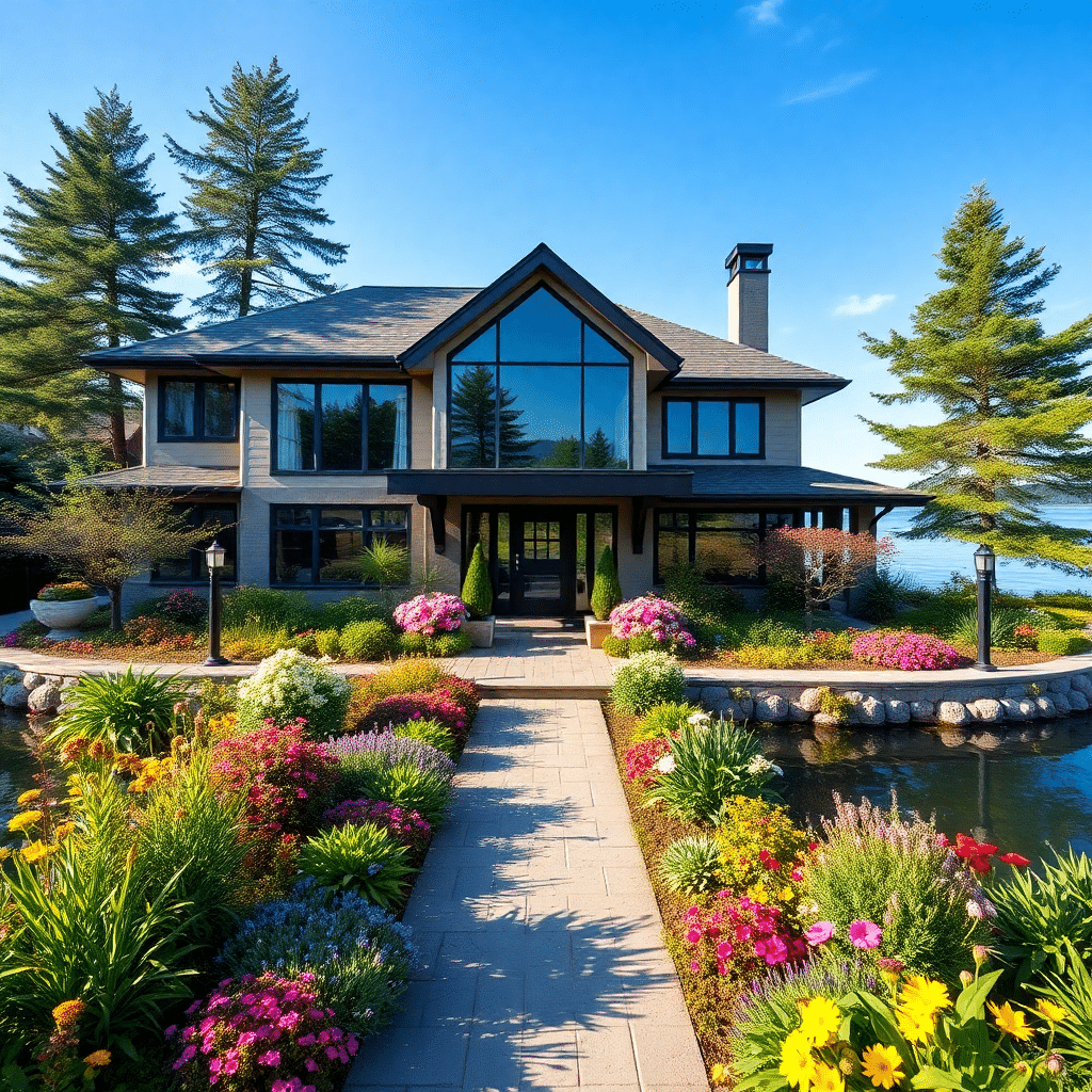 prefab-cottages-Wasaga-Beach-Beautiful-Luxury-Modern-Prefab-Cottage-Home-Sleek-Exterior-Design-Example-in-Wasaga-Beach-Ontario-Canada