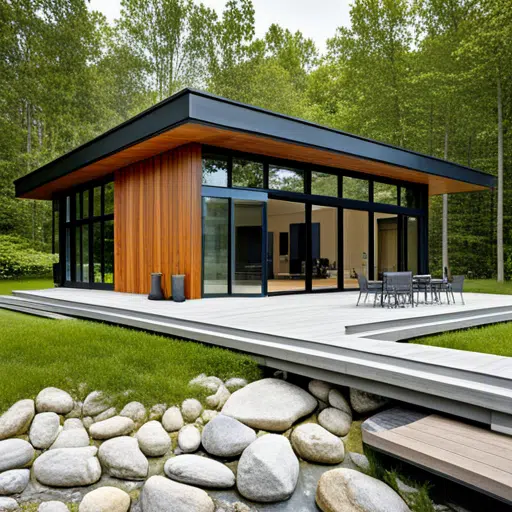 prefab-cottages-kawartha-lakes-Beautiful-Modern-Affordable-Prefab-Cottage-Exterior-Design-in-Ontario-Example