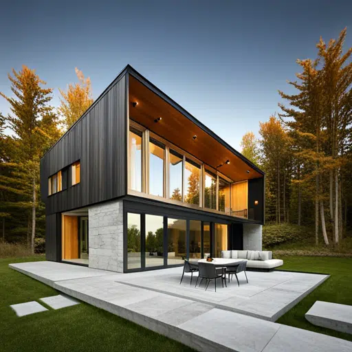 prefab-cottages-scugog-Beautiful-Modern-Prefab-Cottages-Exterior-Design-in-Ontario-Example
