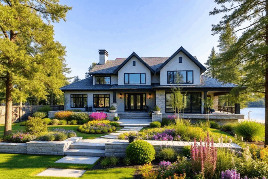 prefab-homes-thunder-bay-beautiful-luxury-modern-affordable-prefab-Home-stylish-exterior-design-on-waterfront-in-thunder-bay
