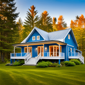 prefab-cottages-pembroke-Beautiful-Affordable-Prefab-Cottages-Design-in-Ontario-in-forest-Example