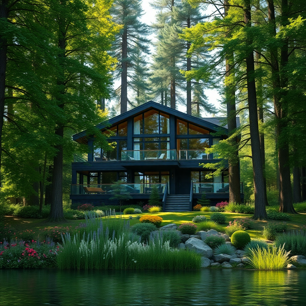 prefab-homes-Huntsville-beautiful-modern-affordable-prefab-Home-stylish-rustic-exterior-design-example-in-Huntsville-Ontario-Canada