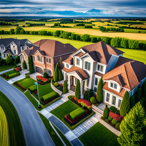 Advantages-of-off-site-construction-in-Ontario-Beautiful-Modern-Affordable-Prefab-Home-Exteriors-Residential-Area-Unique-Designs-Aerial-View-Example