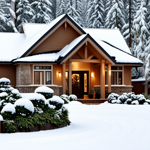 Cost-effectiveness-of-factory-built-houses-in-Ontario-Beautiful-Luxury-Affordable-Exterior-Design-Example-In-Winter-Snow