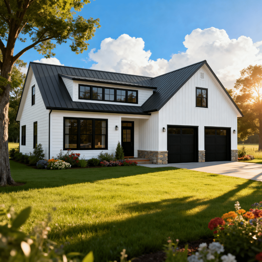 Affordable prefab home with garage in Orillia, Ontario, built by My Own Cottage Inc.—showcasing fixed-price contracts, energy-efficient design, and long-term value for Ontario homeowners.
