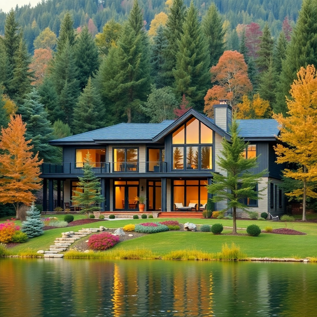 prefab-homes-muskoka-Beautiful-Modern-Prefab-Home-Stylish-Exterior-Unique-Design-in-Muskoka-Ontario-Canada
