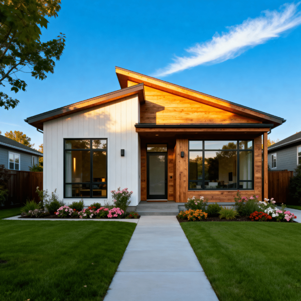 Small prefab home in Orillia, Ontario, built by My Own Cottage Inc.—a stylish, efficient compact dwelling with smart layout, home office flexibility, and minimal maintenance.