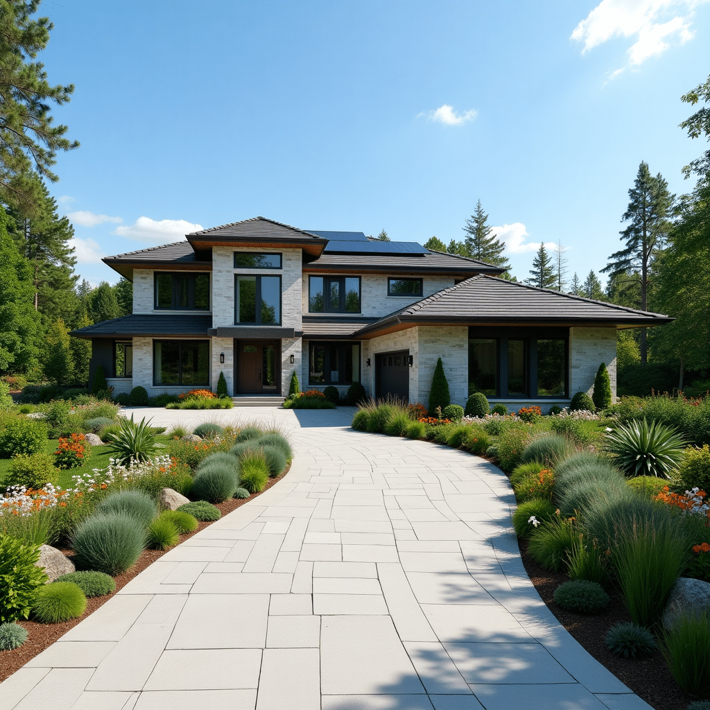 Modern prefab home in London, Ontario built to ENERGY STAR® and CHBA Net Zero standards, featuring solar panels, superior insulation, high-performance HVAC with heat recovery, and triple-pane windows for improved indoor air quality, durability, and 20–50% lower annual energy costs.