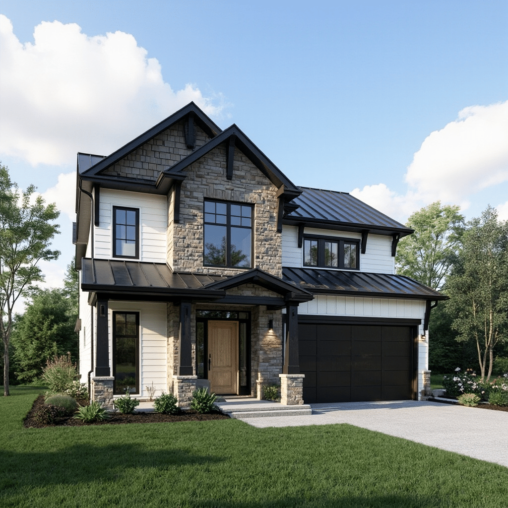 Premium modular prefab home exterior in Ontario — CSA A277-compliant construction with triple-pane windows, high-performance insulation, luxury cladding, and durable roofing designed for Ontario’s climate.