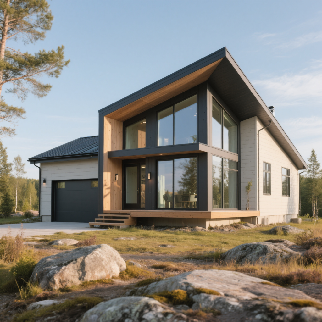 2,200 sq ft luxury modular home in Espanola, Ontario with custom interior design, quartz kitchen, radiant floor heating, and ENERGY STAR systems