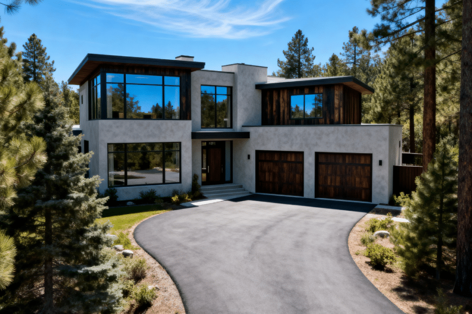 modern prefab homes Canada price list showing a contemporary modular home exterior in a Canadian setting