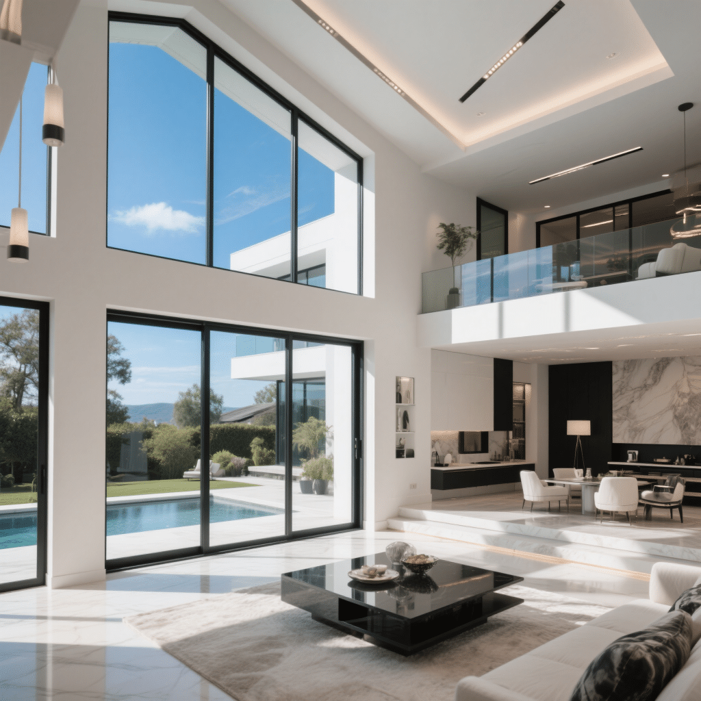 Interior of modern luxury modular home in Windsor with open-concept layout, soft-touch finishes, and accessible interior design from the My Own Cottage Design Collection