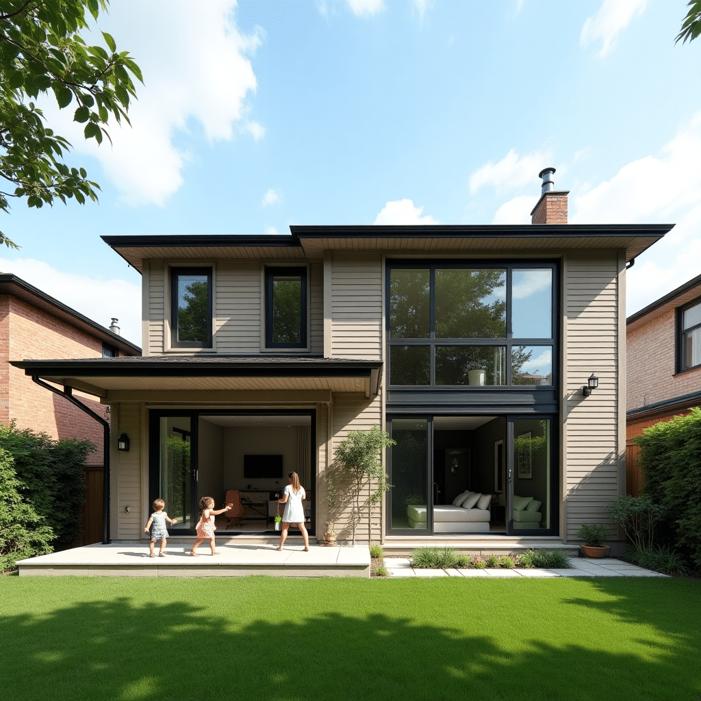 Second-story prefab home addition in Vaughan adding 950 square feet of living space with two new bedrooms and increased home value.