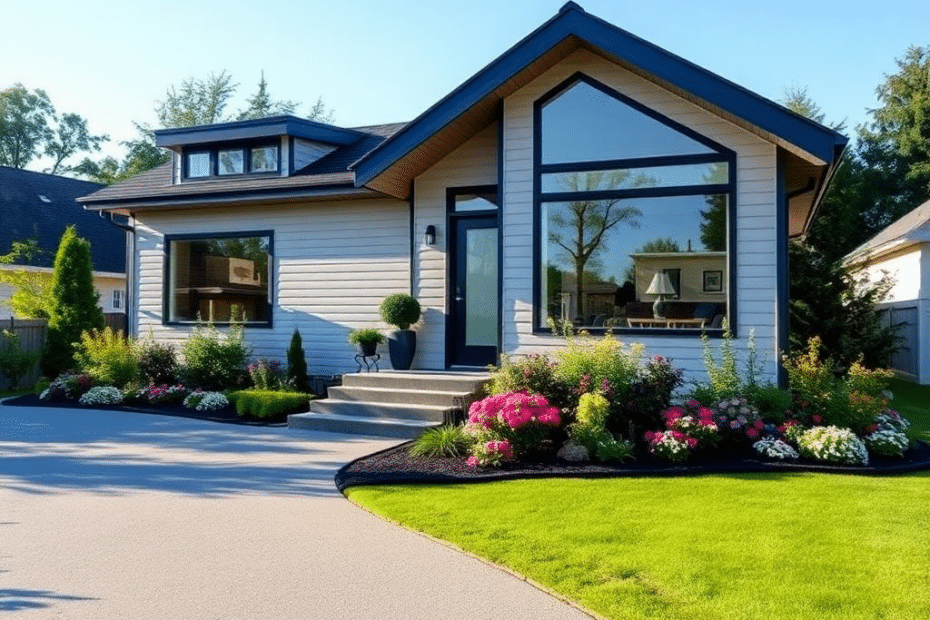 Beautiful and stylish tiny affordable home exterior in Ottawa with modern design and sustainable construction.