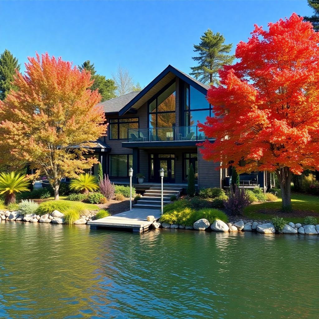 Small-Prefab-Homes-Muskoka-Beautiful-Luxury-Modern-Affordable-Small-Prefab-Home-Sleek-Exterior-Unique-Design-Example-in-Muskoka-Ontario-Canada