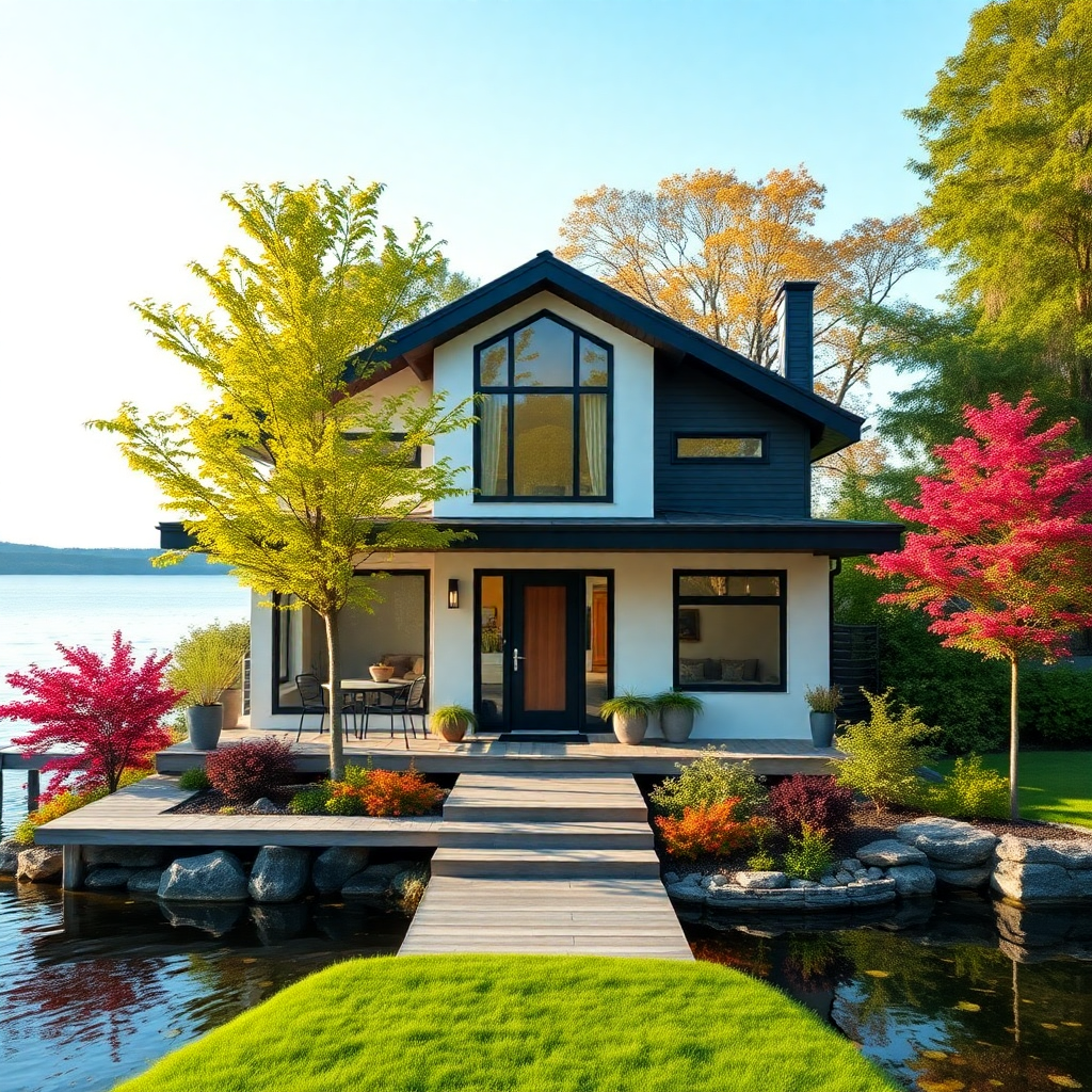 Small-Prefab-Homes-Muskoka-Beautiful-Modern-Affordable-Small-Prefab-Home-Sleek-Exterior-Unique-Design-Example-in-Muskoka-Ontario-Canada