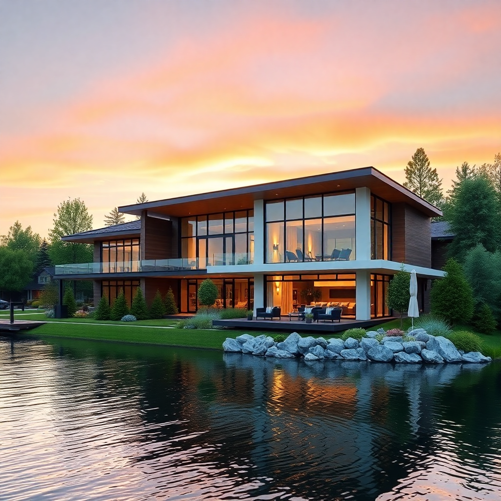 Modular-Home-Designs-Beautiful-Luxury-Modern-Modular-Home-Sleek-Exterior-Unique-Design-on-lakefront-in-Ontario-Canada