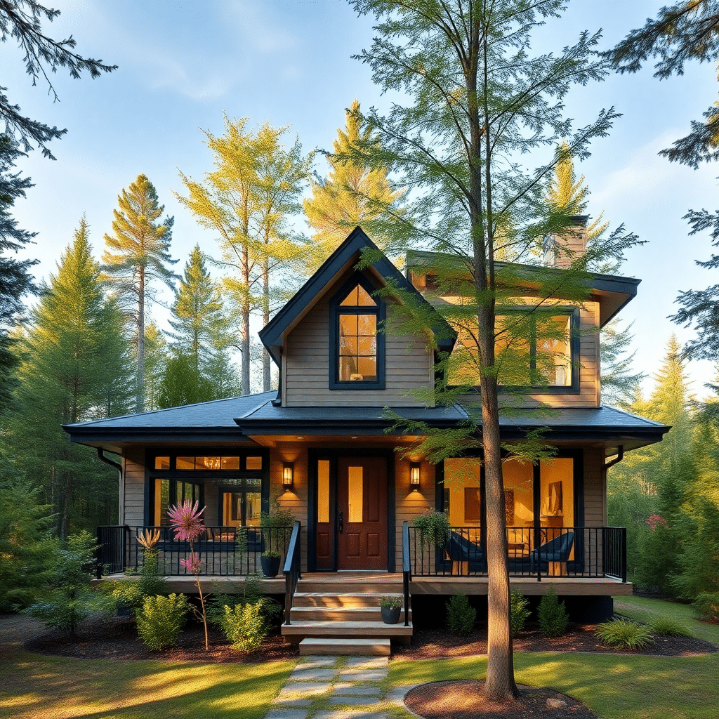 Small-2-Bedroom-House-Plans-Beautiful-Modern-Prefab-Home-Sleek-Cottage-Style-Exterior-Unique-Design-in-Ontario-Canada