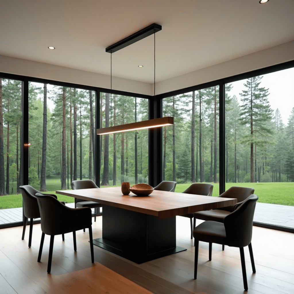 Lake-View-Prefab-Cottage-Home-Interior-Design-Beautiful-Dining-Room-Area