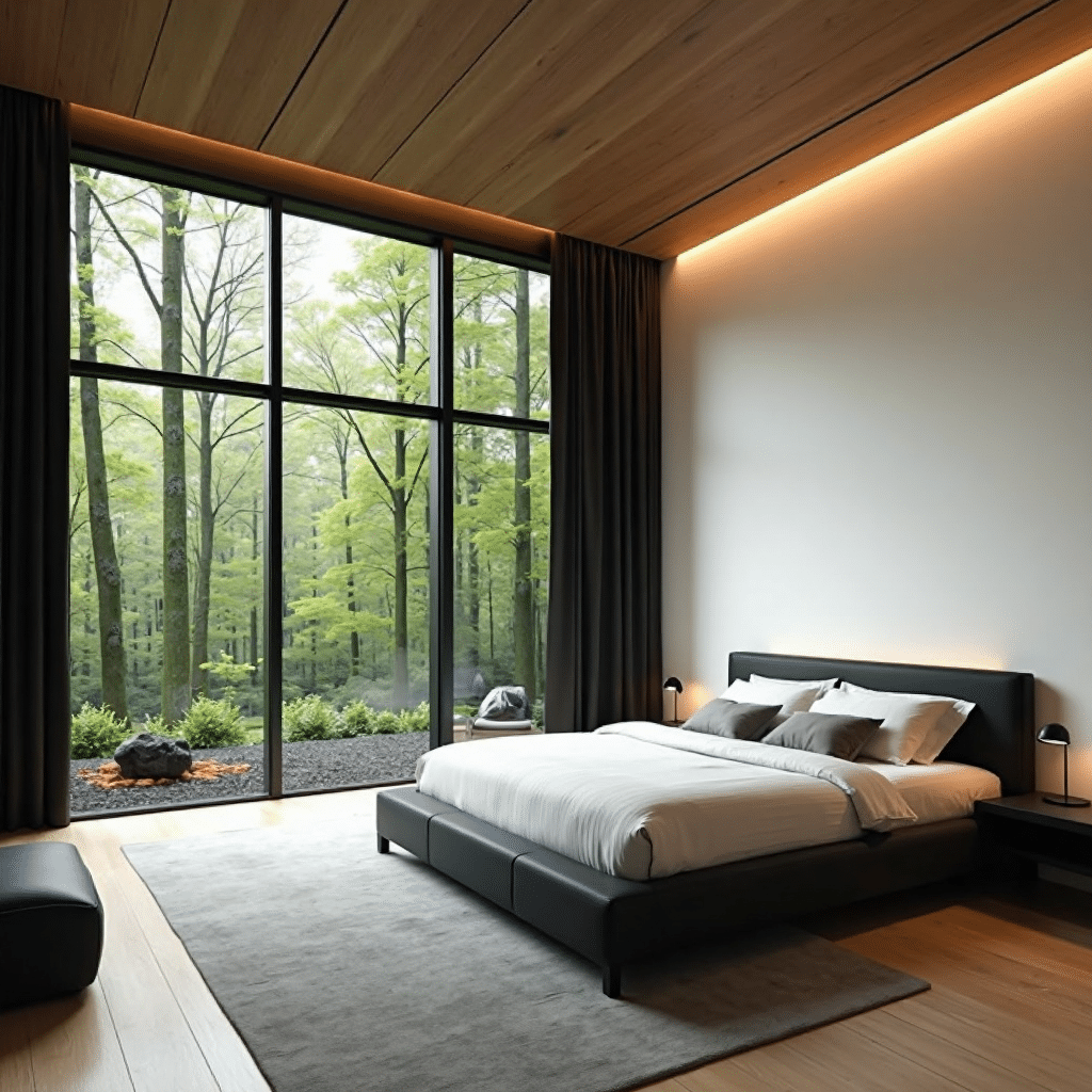 Lake-View-Prefab-Cottage-Home-Interior-Design-Beautiful-Stylish-Bedroom-Area-Example