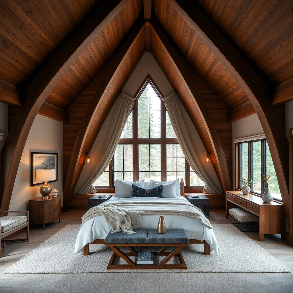 THE-BOREAL-A-FRAME-Prefab-Home-Cottage-Beautiful-Luxury-Modern-Affordable-Interior-Bedroom-Design-Example-in-Ontario-Canada