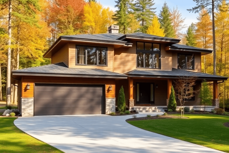 Can-a-Prefab-Cottage-Survive-Ontario-Power-Outages-Street-view-of-a-prefab-cottage-in-Ontario-during-a-power-outage-showcasing-the-modern-exterior-design