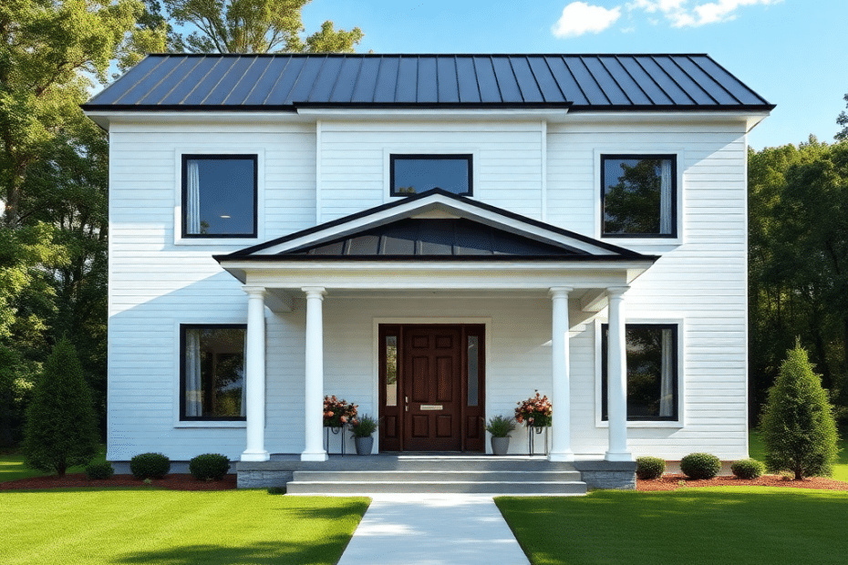 Do-Prefab-Cottages-Qualify-for-Ontario’s-Building-Code-A-professionally-installed-prefab-cottage-with-a-pitched-roof-and-wood-paneled-siding