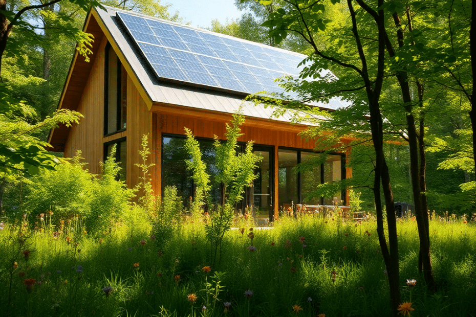 Eco-Friendly-Prefab-Cottages-in-Ontario-beautiful-stylish-prefabricated-modular-cottage-example-during-summer-season-in-Ontario-Canada
