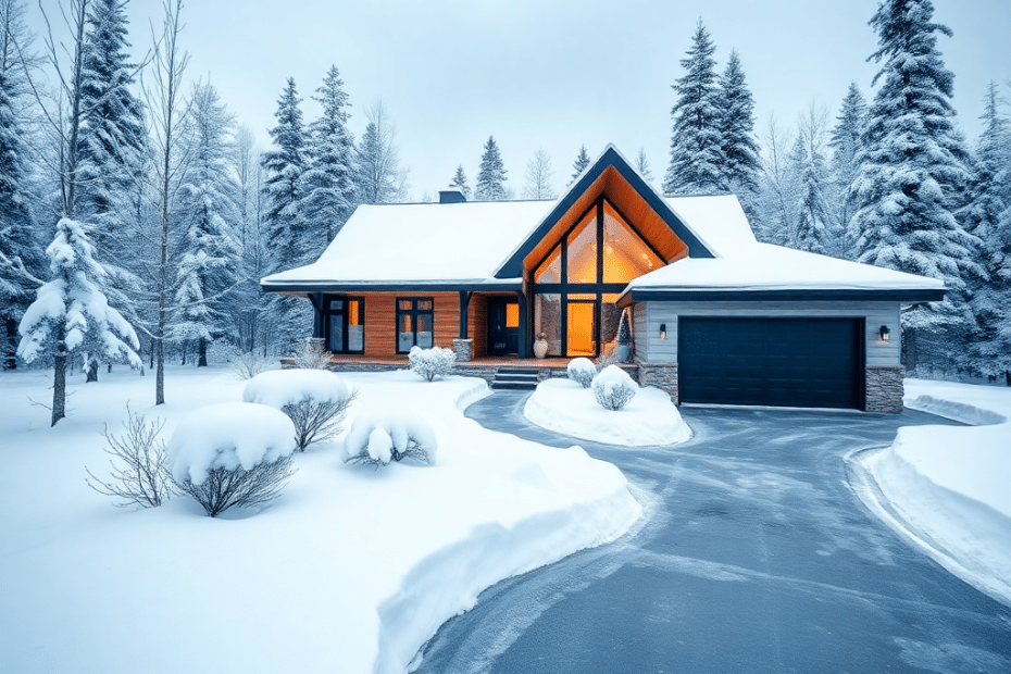 How-Energy-Efficient-Are-Prefab-Cottages-in-Ontario-Winters-Prefab-cottage-in-rural-Ontario-blanketed-by-heavy-snow-during-peak-winter-showcasing-its-insulated-exterior