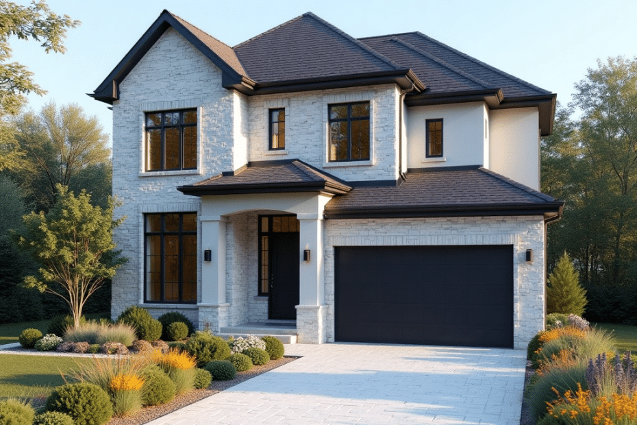 Financing options for prefab homes in London – stylish, modern modular home exterior built with high-quality materials, showcasing energy-efficient design and large windows
