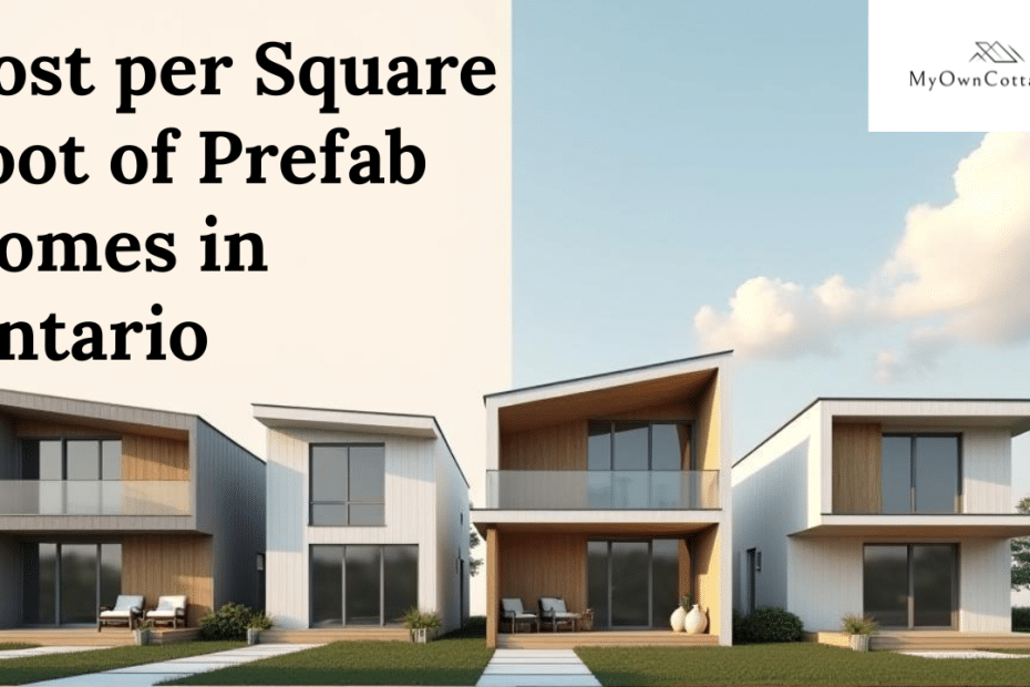 Cost per square foot of prefab homes in Ontario featuring modern prefab house design